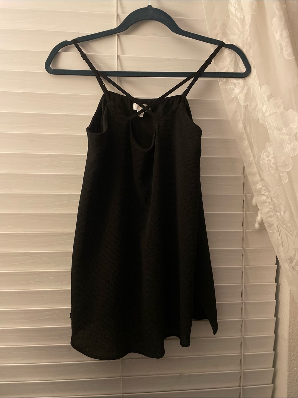C Black Strappy Dress with Gold Logo